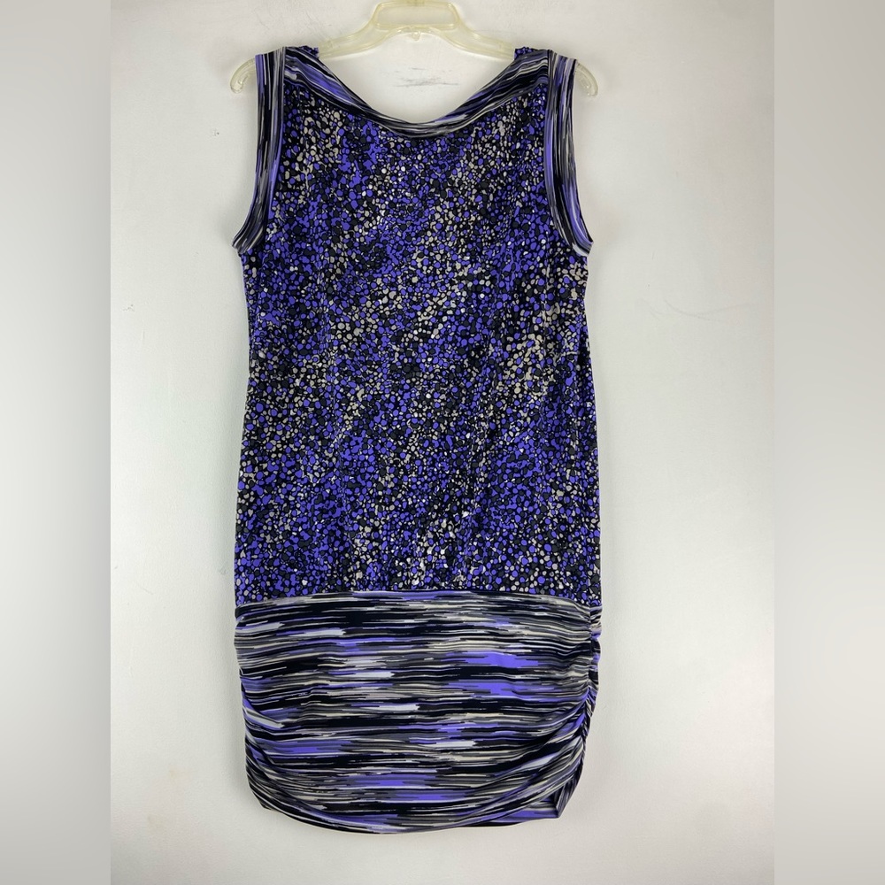 BCBGMaxazria Purple & Black Sleeveless dress Size Small (sku#85)